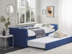 Letto estraibile Tessuto LIBOURNE 80 x 200 cm Blu marino