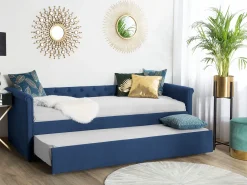 Letto estraibile Tessuto LIBOURNE 80 x 200 cm Blu marino