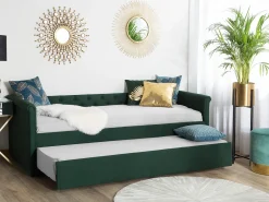 Letto estraibile Tessuto LIBOURNE 80 x 200 cm Verde scuro