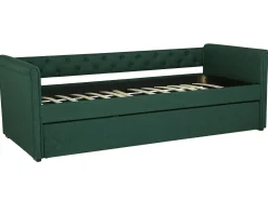 Letto estraibile Tessuto LIBOURNE 80 x 200 cm Verde scuro