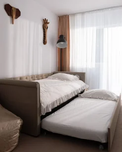 Letto estraibile Tessuto LIBOURNE 90 x 200 cm Beige