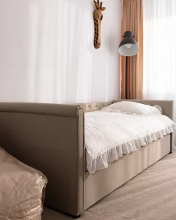 Letto estraibile Tessuto LIBOURNE 90 x 200 cm Beige