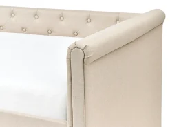 Letto estraibile Tessuto LIBOURNE 90 x 200 cm Beige