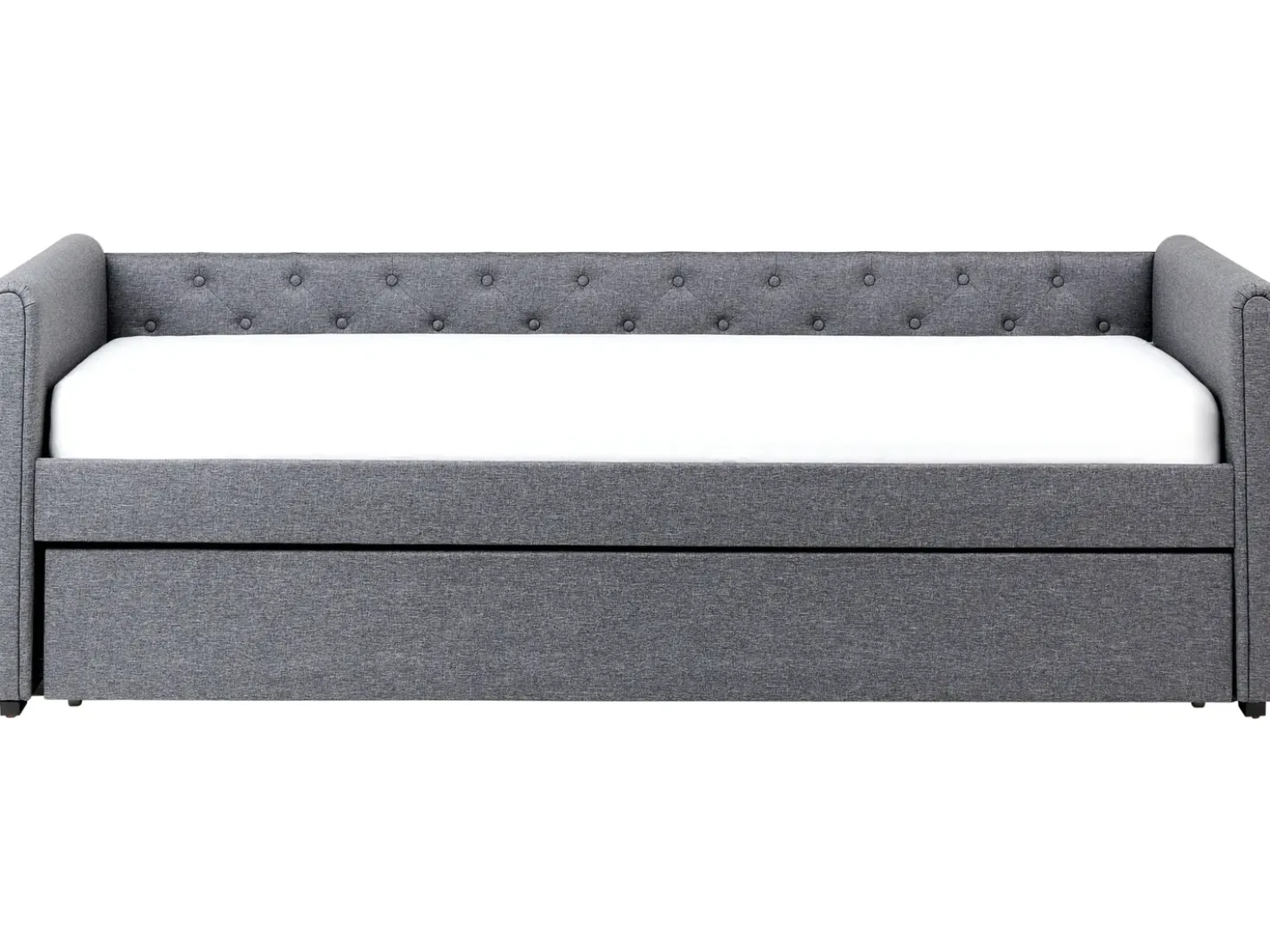 Letto estraibile Tessuto LIBOURNE 90 x 200 cm Grigio scuro