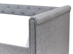 Letto estraibile Tessuto LIBOURNE 90 x 200 cm Grigio scuro