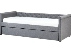 Letto estraibile Tessuto LIBOURNE 90 x 200 cm Grigio scuro