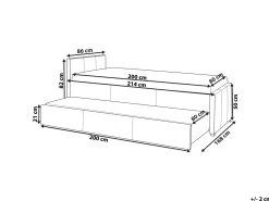 Letto estraibile Tessuto MARMANDE 80 x 200 cm Blu marino