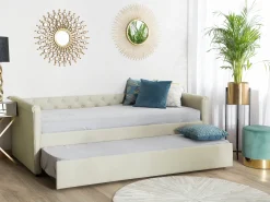 Letto estraibile Tessuto LIBOURNE 80 x 200 cm Beige
