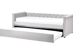Letto estraibile Tessuto LIBOURNE 90 x 200 cm Grigio chiaro