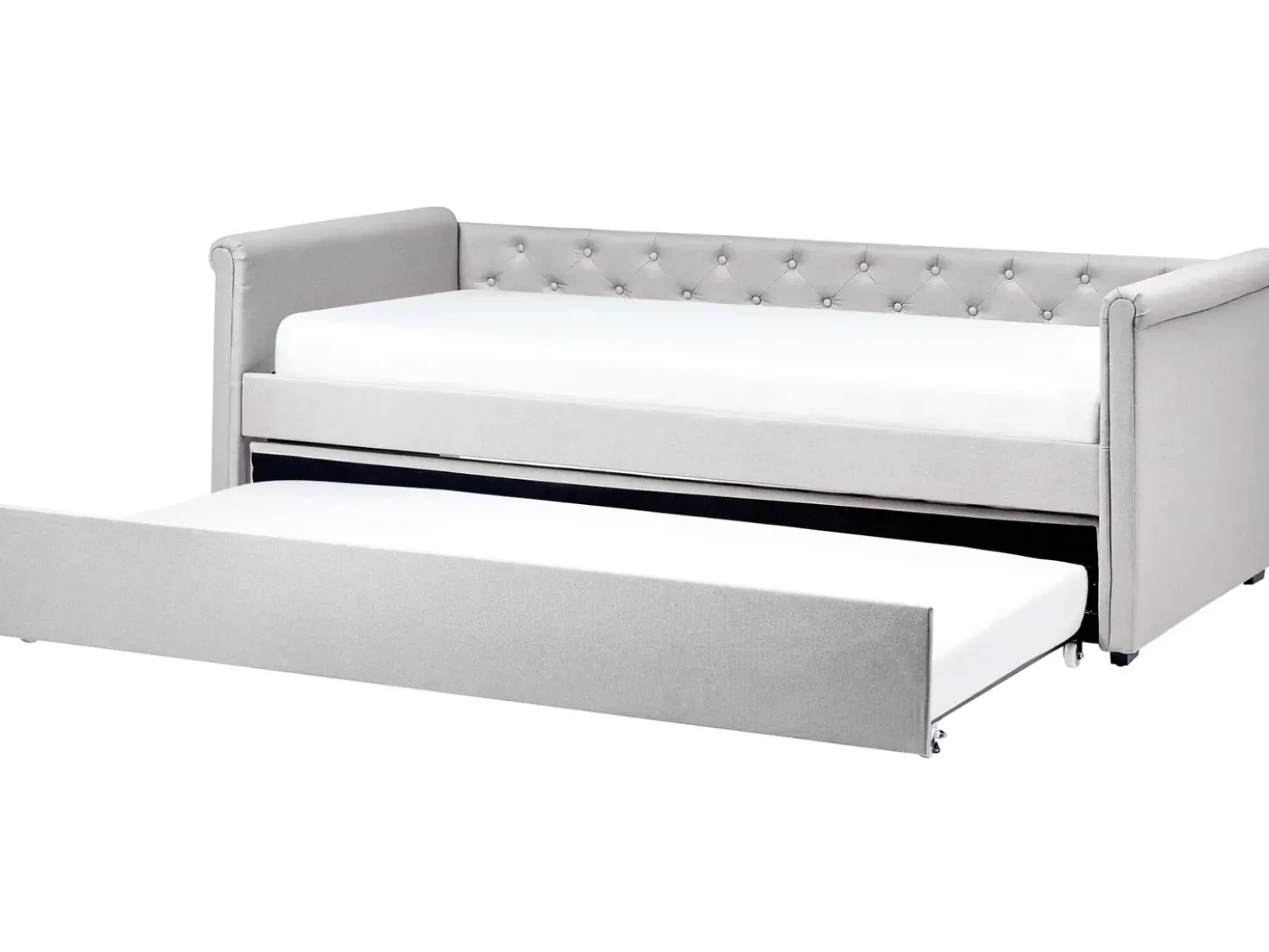 Letto estraibile Tessuto LIBOURNE 90 x 200 cm Grigio chiaro