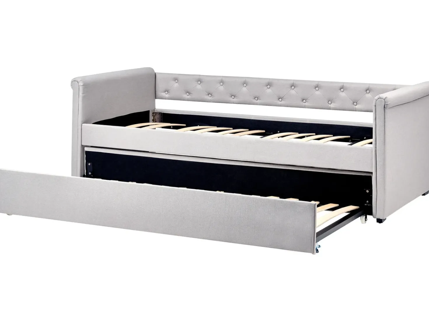Letto estraibile Tessuto LIBOURNE 90 x 200 cm Grigio chiaro