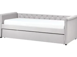 Letto estraibile Tessuto LIBOURNE 90 x 200 cm Grigio chiaro