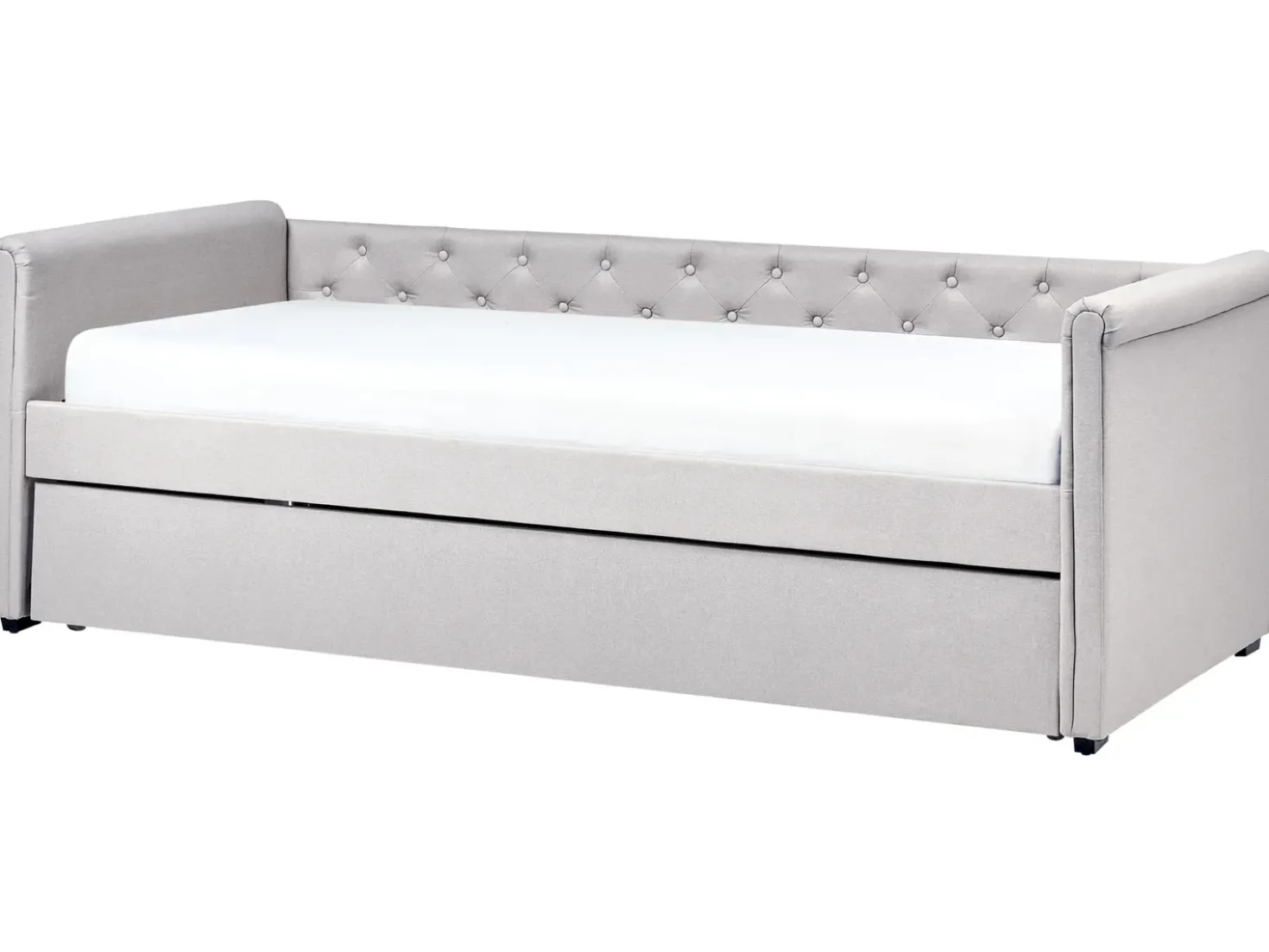 Letto estraibile Tessuto LIBOURNE 90 x 200 cm Grigio chiaro
