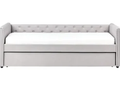 Letto estraibile Tessuto LIBOURNE 90 x 200 cm Grigio chiaro