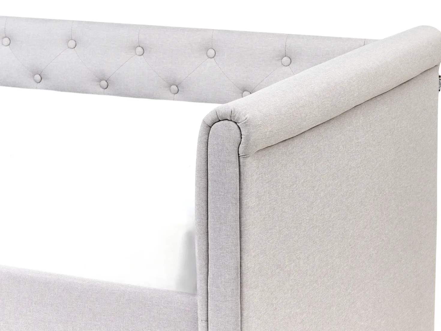Letto estraibile Tessuto LIBOURNE 90 x 200 cm Grigio chiaro