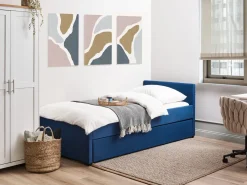 Letto estraibile Tessuto MARMANDE 90 x 200 cm Blu marino
