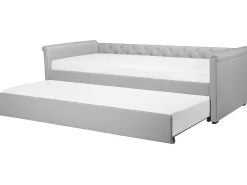 Letto estraibile Tessuto LIBOURNE 80 x 200 cm Grigio chiaro