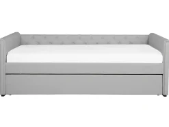 Letto estraibile Tessuto LIBOURNE 80 x 200 cm Grigio chiaro