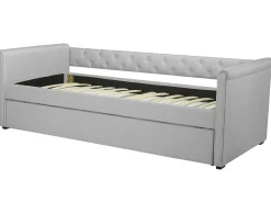 Letto estraibile Tessuto LIBOURNE 80 x 200 cm Grigio chiaro