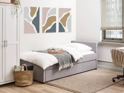 Letto estraibile Tessuto MARMANDE 90 x 200 cm Grigio chiaro