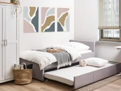 Letto estraibile Tessuto MARMANDE 90 x 200 cm Grigio chiaro