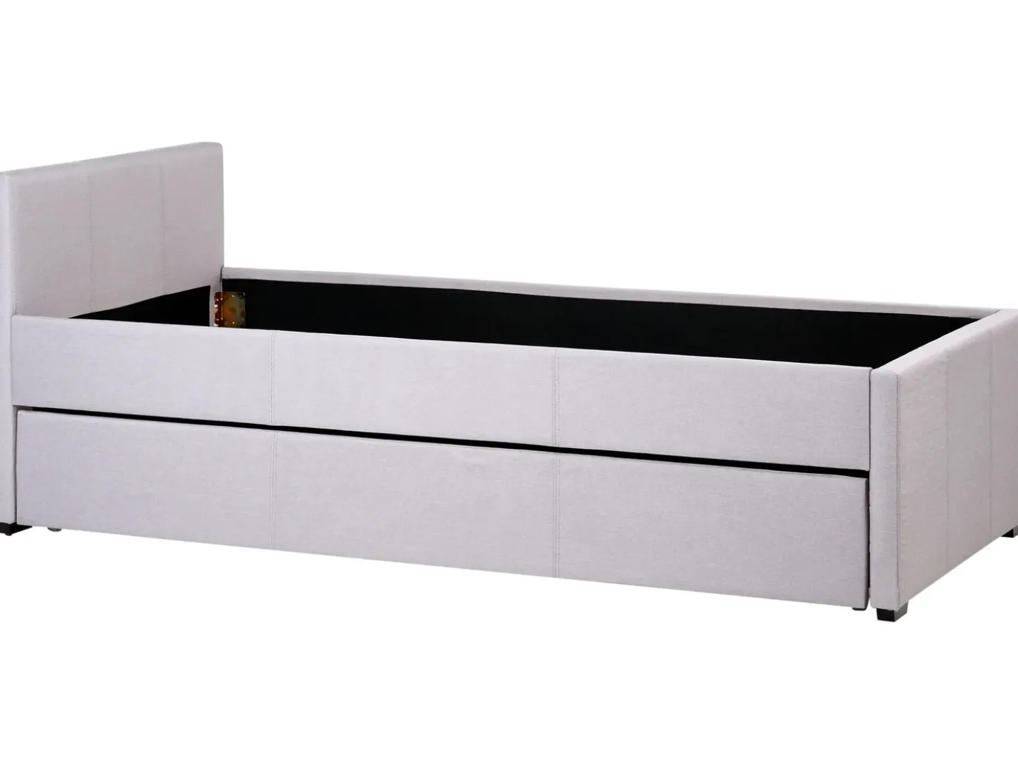Letto estraibile Tessuto MARMANDE 90 x 200 cm Grigio chiaro