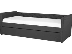 Letto estraibile Tessuto LIBOURNE 80 x 200 cm Grigio scuro