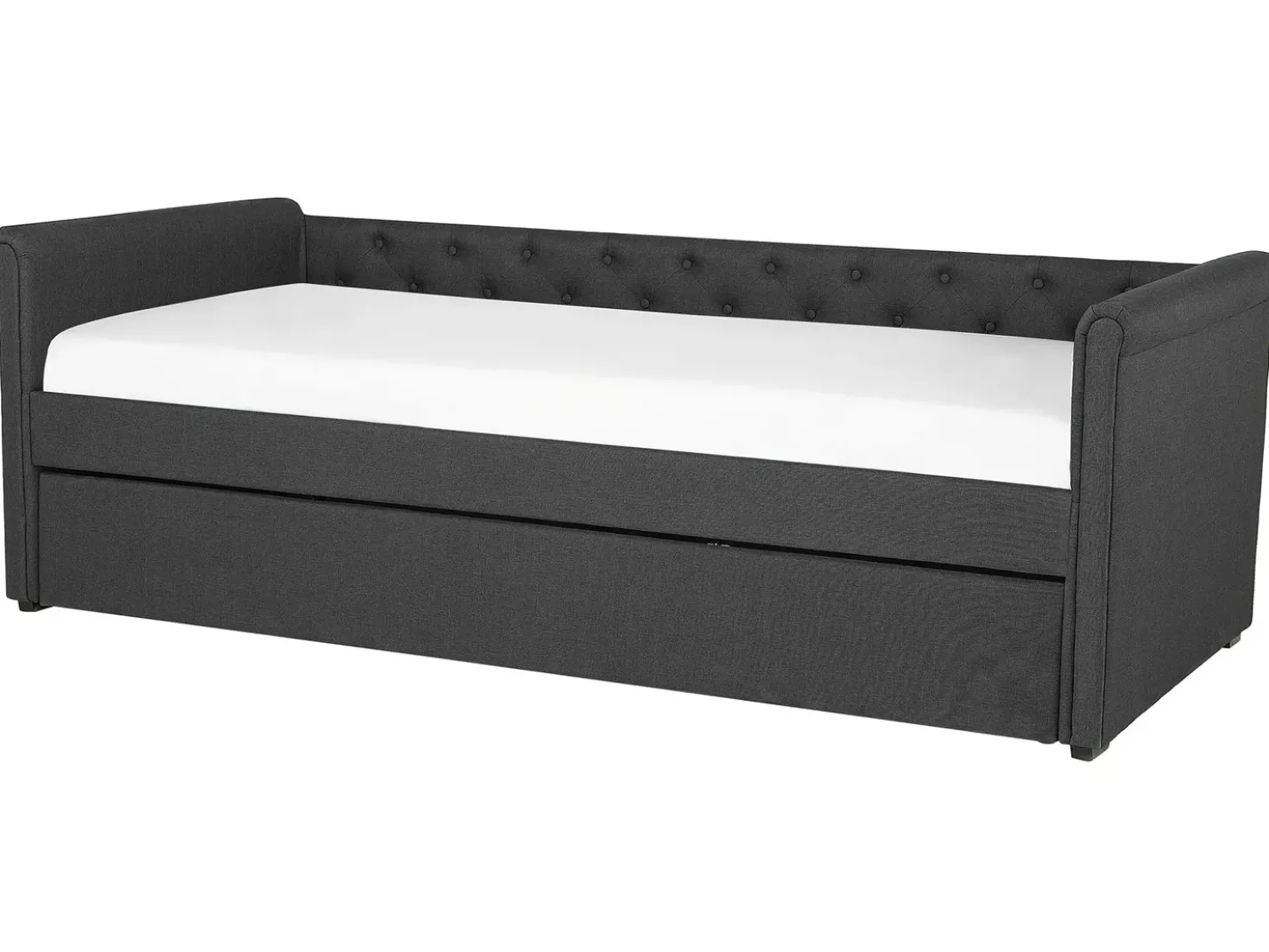 Letto estraibile Tessuto LIBOURNE 80 x 200 cm Grigio scuro