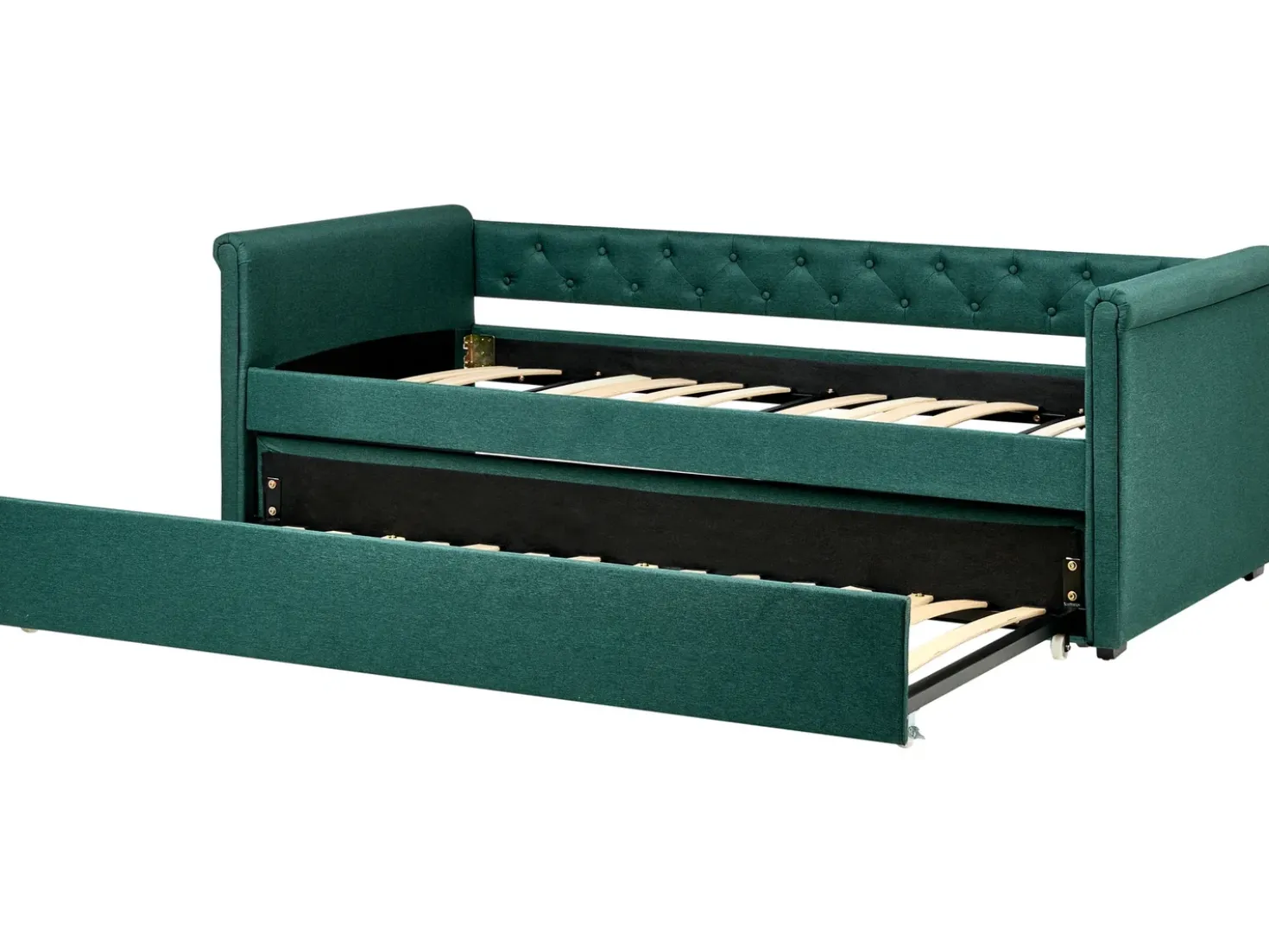 Letto estraibile Tessuto LIBOURNE 90 x 200 cm Verde scuro