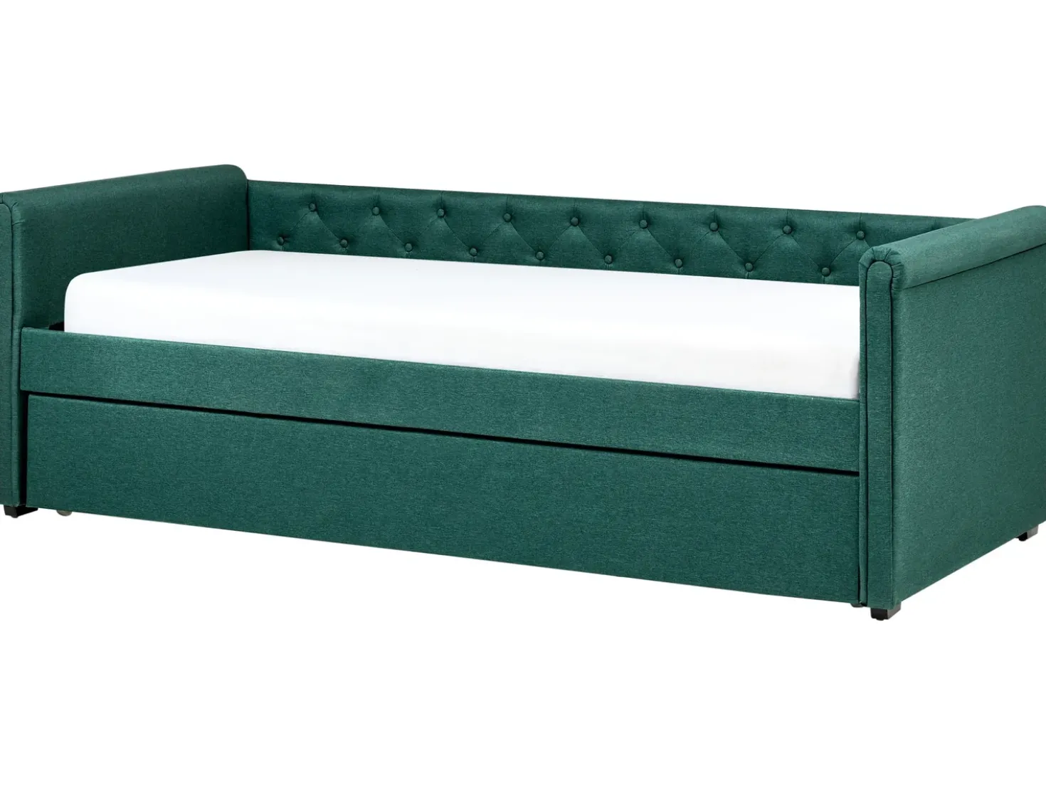 Letto estraibile Tessuto LIBOURNE 90 x 200 cm Verde scuro