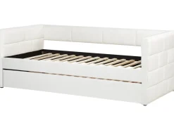 Letto estraibile Velluto CHAVONNE II 90 x 200 cm Bianco sporco