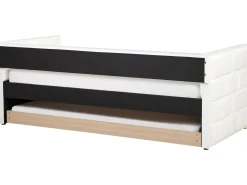 Letto estraibile Velluto CHAVONNE II 90 x 200 cm Bianco sporco