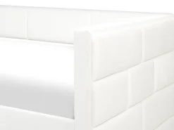 Letto estraibile Velluto CHAVONNE II 90 x 200 cm Bianco sporco