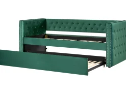 Letto estraibile Velluto GASSIN 90 x 200 cm Verde smeraldo