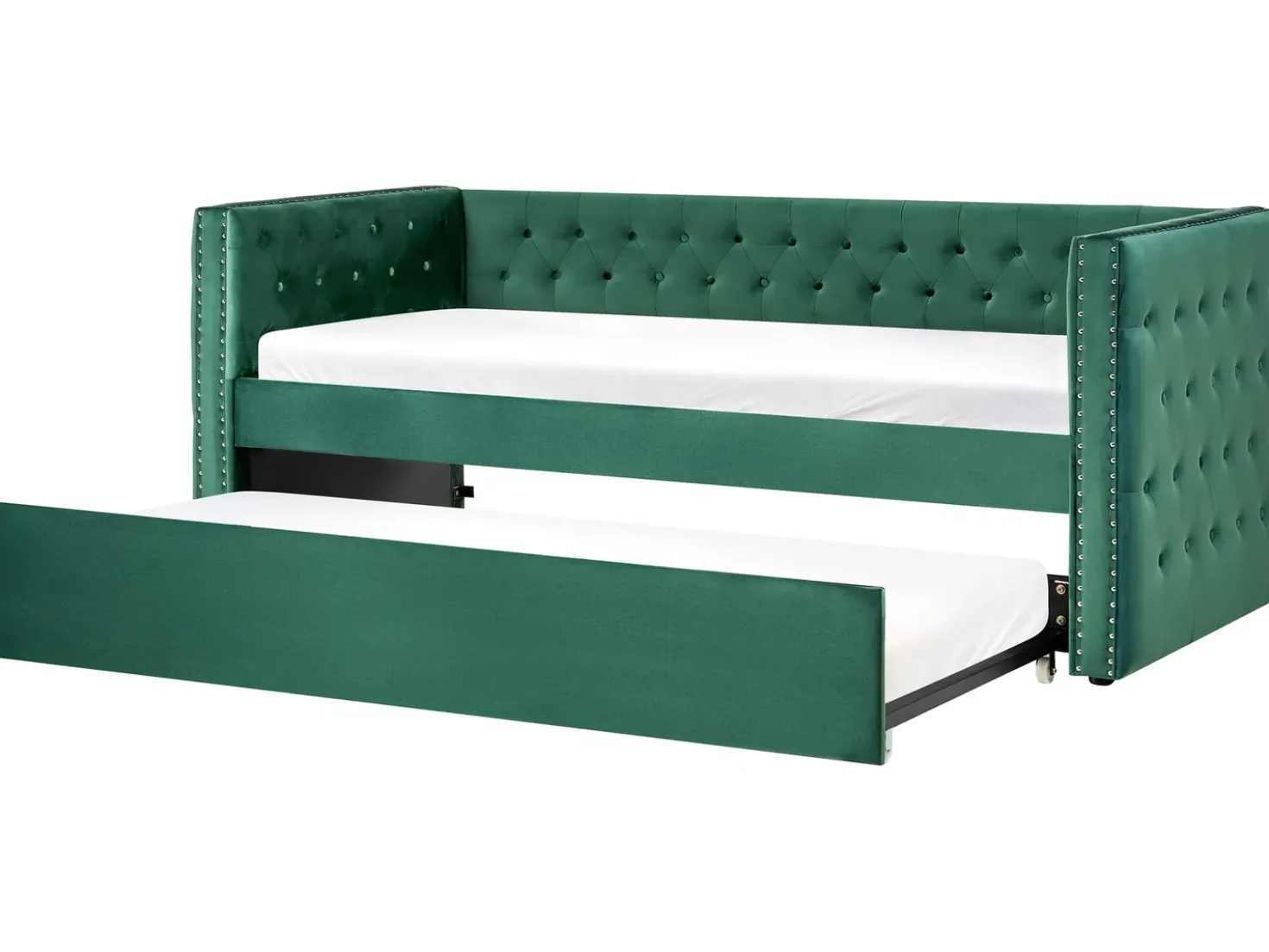 Letto estraibile Velluto GASSIN 90 x 200 cm Verde smeraldo