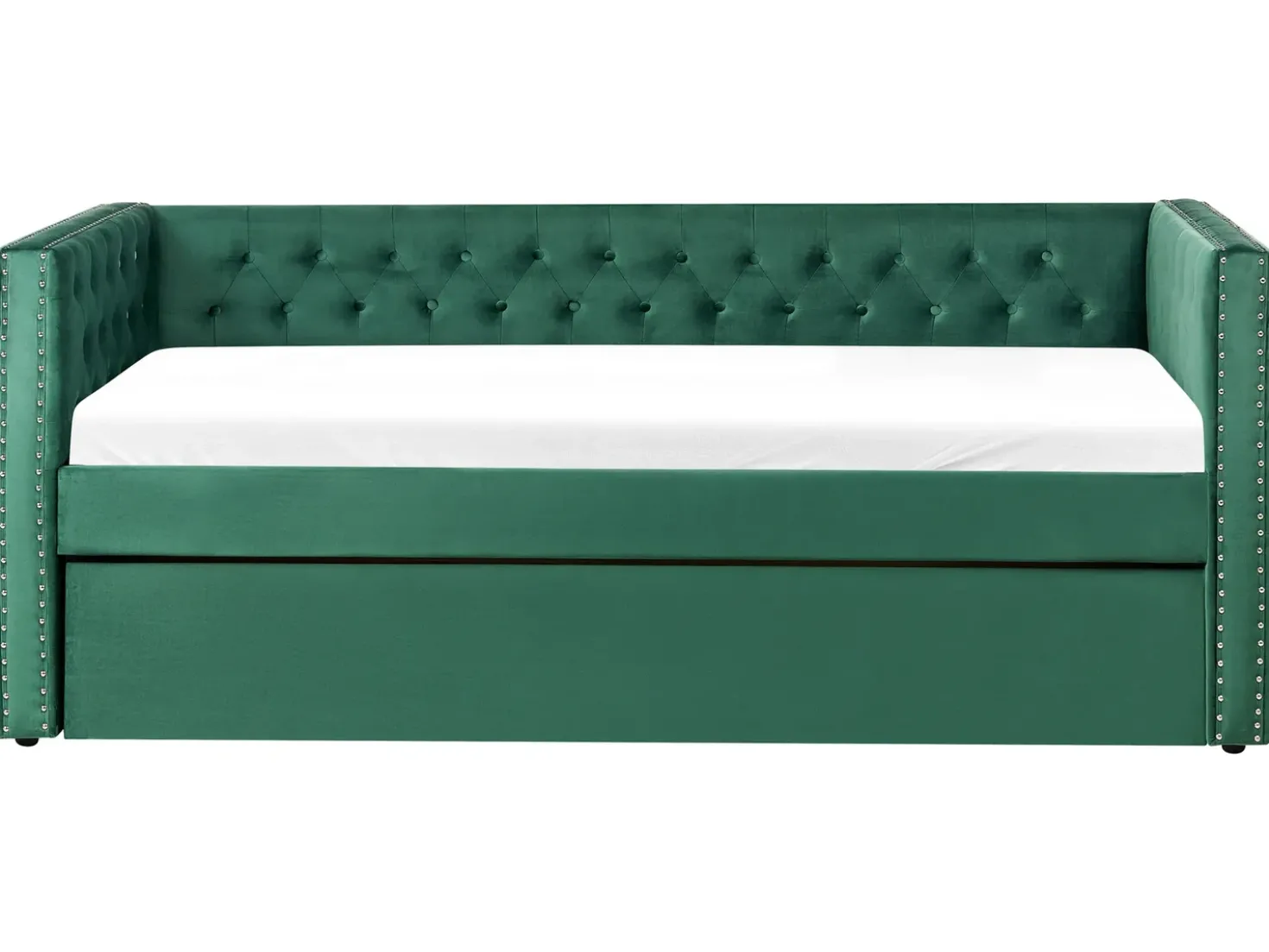 Letto estraibile Velluto GASSIN 90 x 200 cm Verde smeraldo