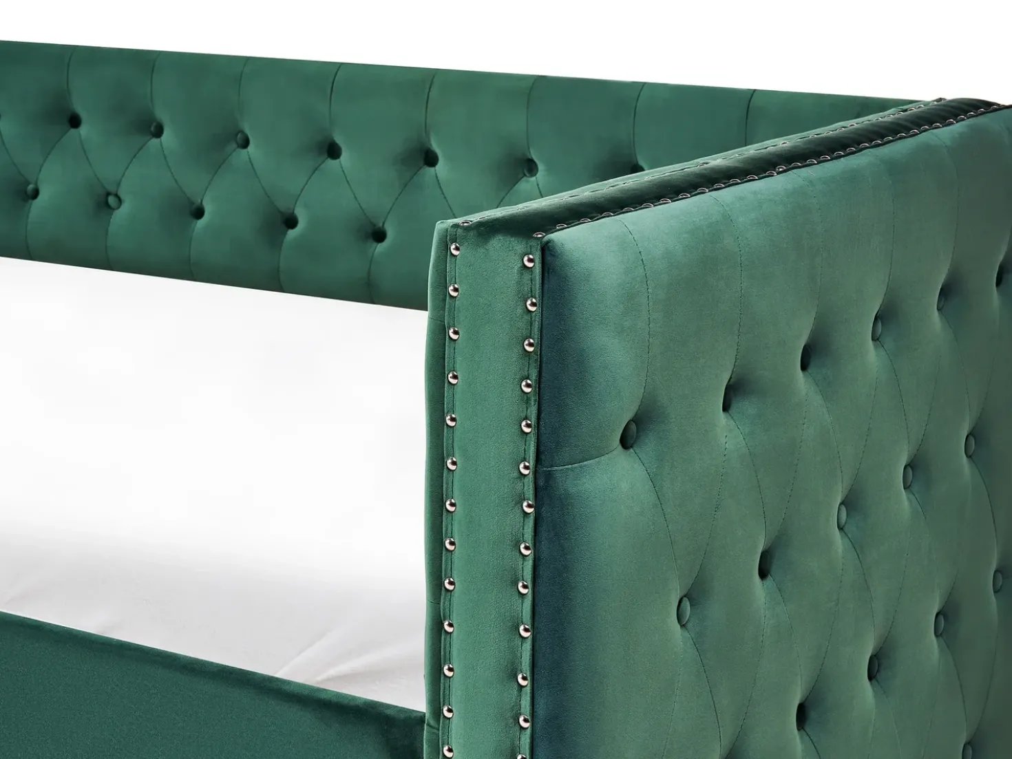 Letto estraibile Velluto GASSIN 90 x 200 cm Verde smeraldo