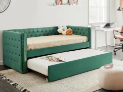 Letto estraibile Velluto GASSIN 90 x 200 cm Verde smeraldo