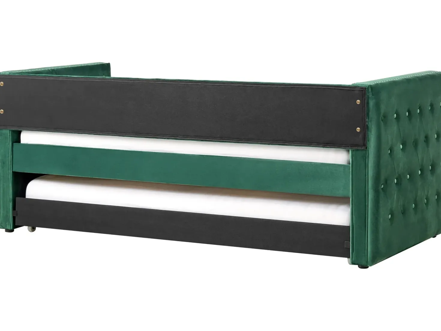 Letto estraibile Velluto GASSIN 90 x 200 cm Verde smeraldo