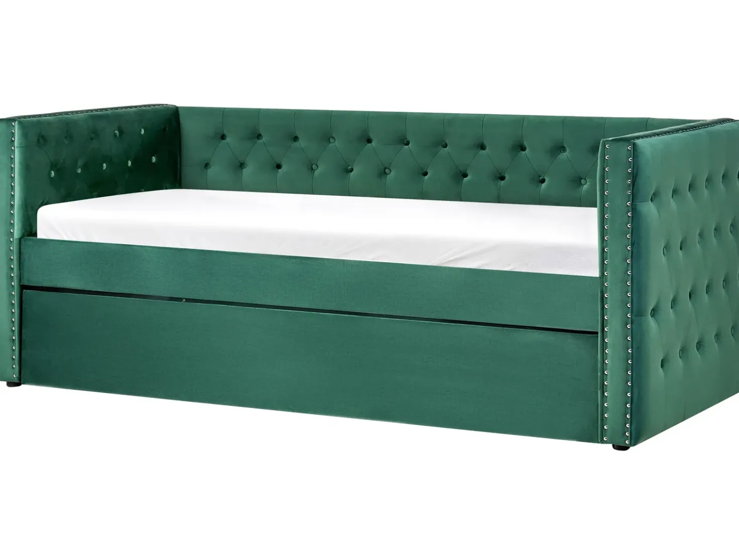Letto estraibile Velluto GASSIN 90 x 200 cm Verde smeraldo