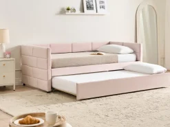 Letto estraibile Velluto CHAVONNE 90 x 200 cm Rosa