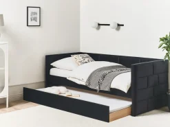 Letto estraibile Velluto CHAVONNE II 90 x 200 cm Nero