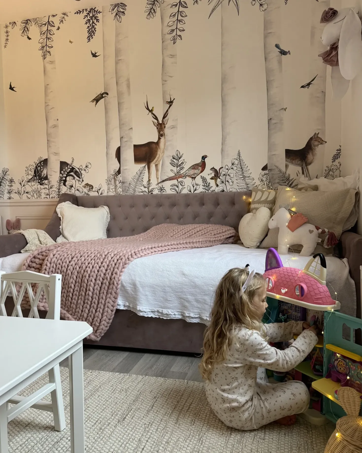 Letto estraibile Velluto MONTARGIS 90 x 200 cm Rosa