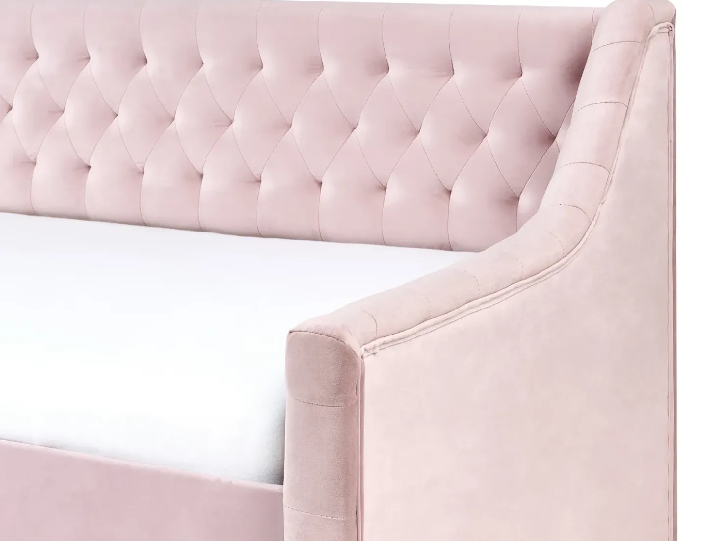 Letto estraibile Velluto MONTARGIS 90 x 200 cm Rosa