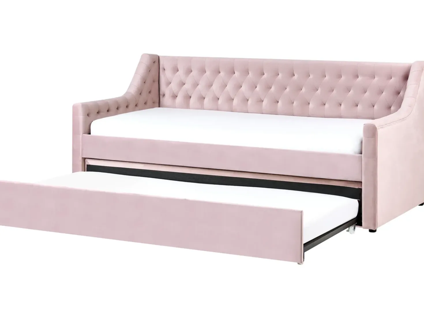 Letto estraibile Velluto MONTARGIS 90 x 200 cm Rosa