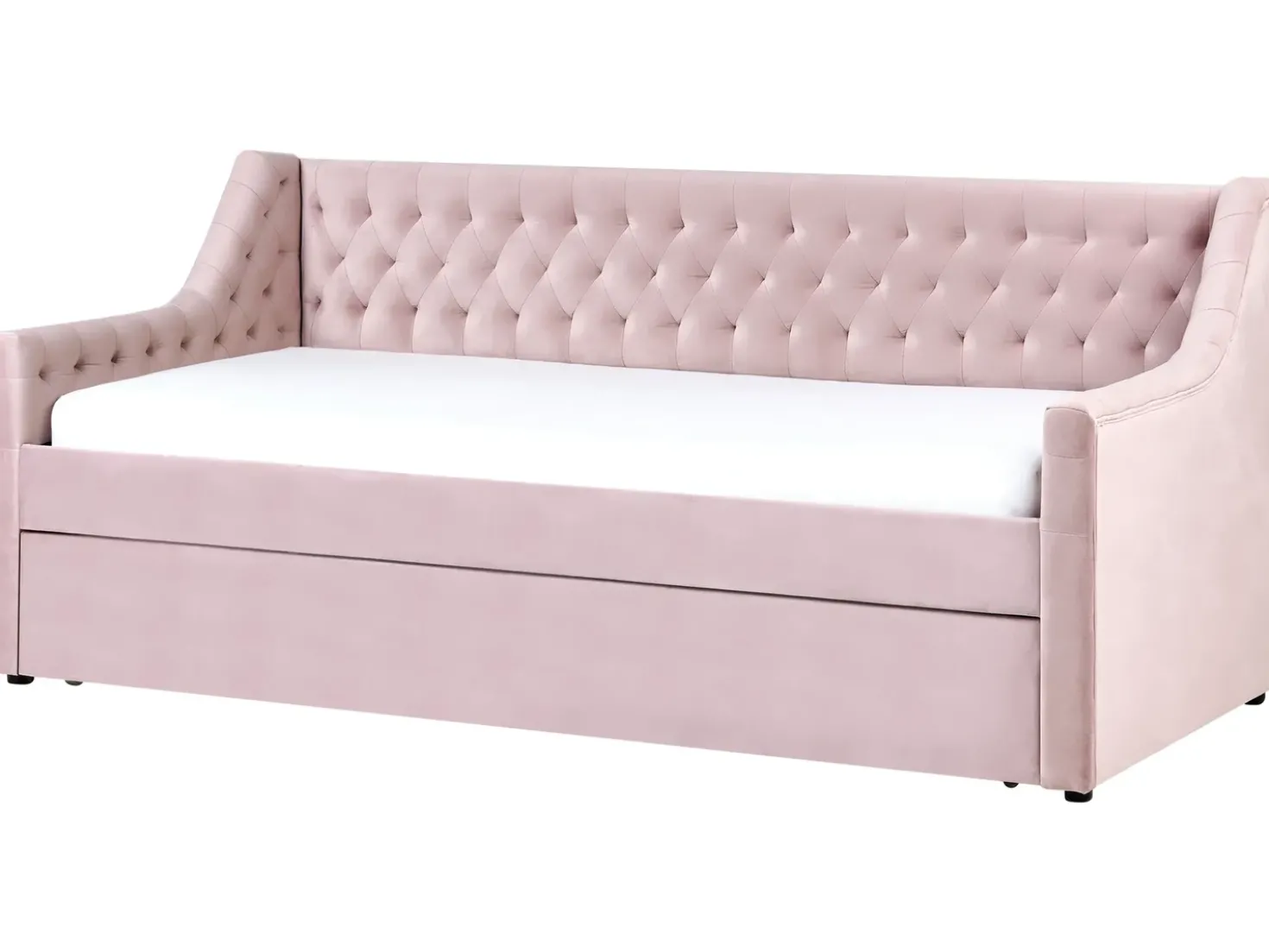 Letto estraibile Velluto MONTARGIS 90 x 200 cm Rosa