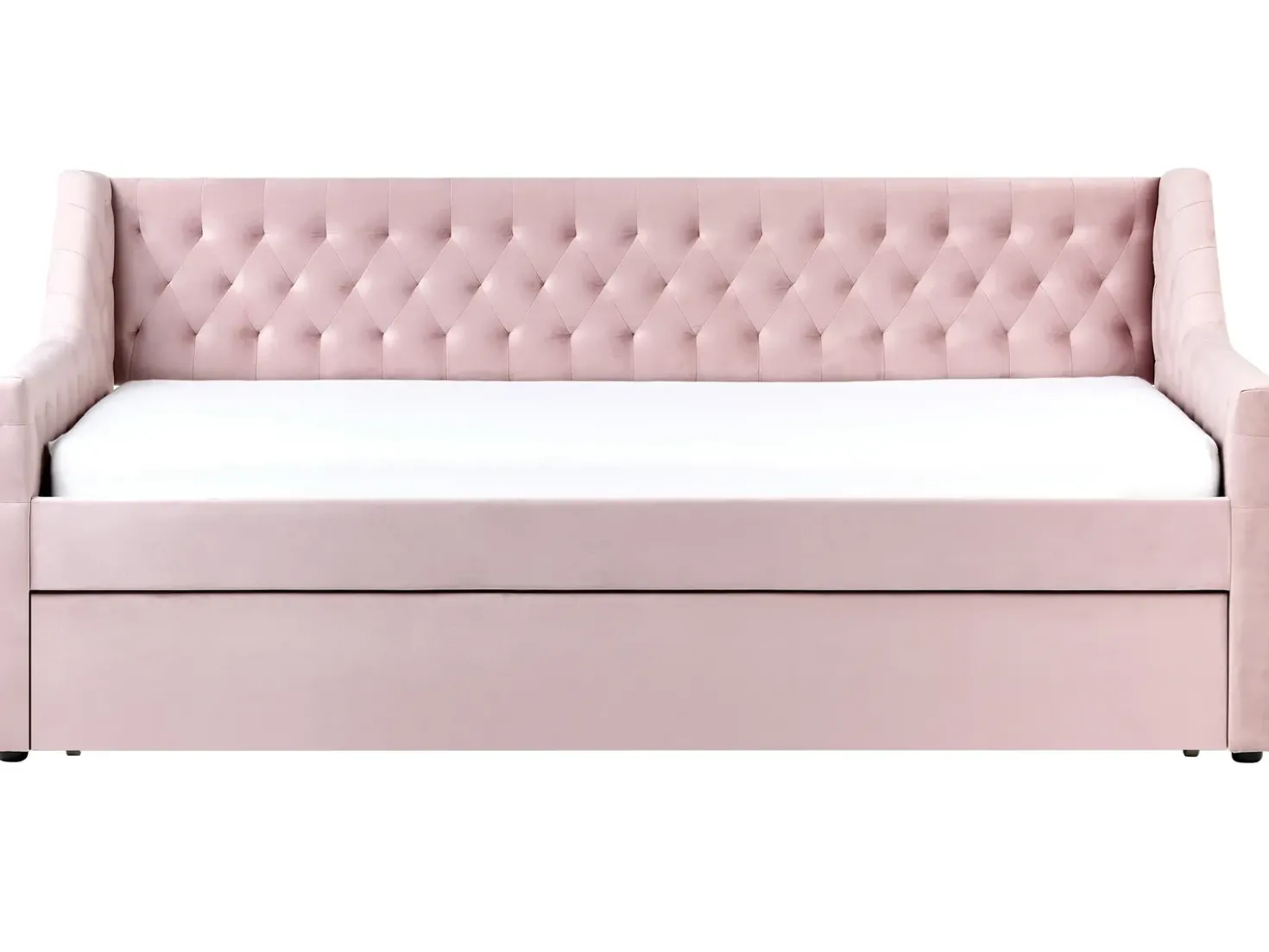 Letto estraibile Velluto MONTARGIS 90 x 200 cm Rosa