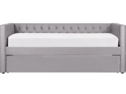 Letto estraibile Velluto GASSIN 90 x 200 cm Grigio
