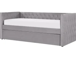 Letto estraibile Velluto GASSIN 90 x 200 cm Grigio