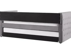 Letto estraibile Velluto GASSIN 90 x 200 cm Grigio